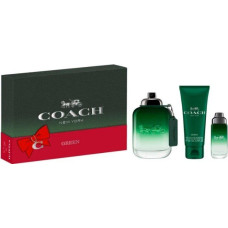 Komplekts Coach Green vīriešiem: tualetes ūdens EDT, 100 ml + dušas želeja, 100 ml + tualetes ūdens EDT, 15 ml