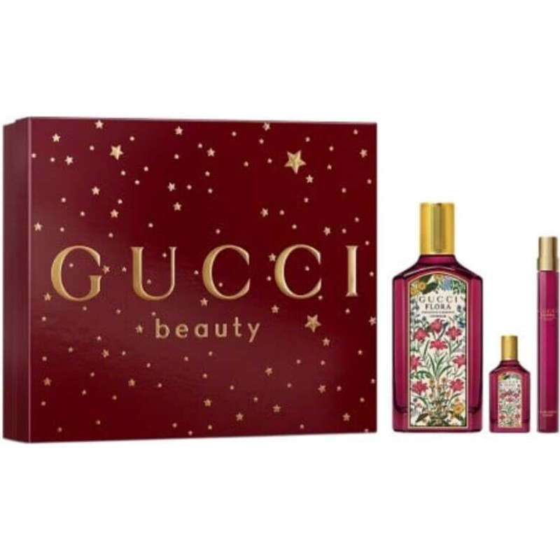 Smaržu dāvanu komplekts Gucci Flora Gorgeous Gardenia Intense 100 ml EDP + miniatūras Salda Ziedu Ilgnoturīga