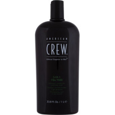 Matu un ķermeņa šampūns vīriešiem American Crew 3in1 Tea Tree, 1000 ml