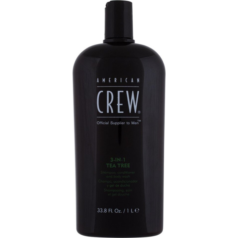 Matu un ķermeņa šampūns vīriešiem American Crew 3in1 Tea Tree, 1000 ml