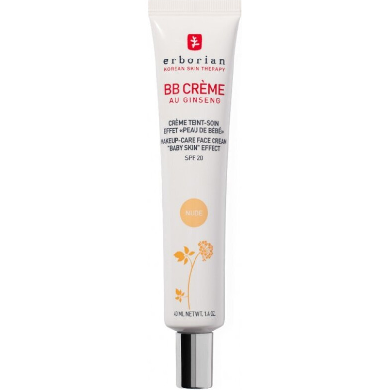 BB sejas krēms Erborian BB krēms ar ženšeņu SPF20 Nude, 40 ml