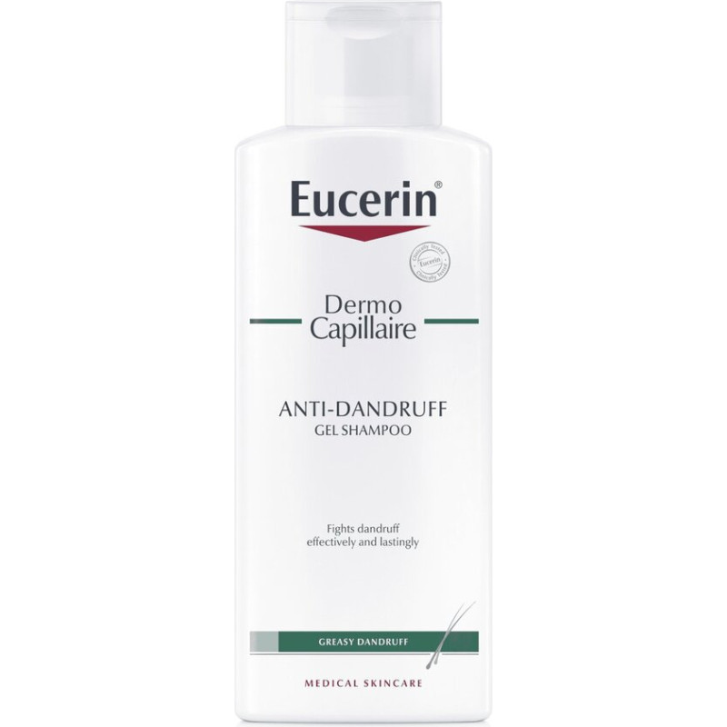 Gela pretblaugznu šampūns Eucerin DermoCapillaire, 250 ml