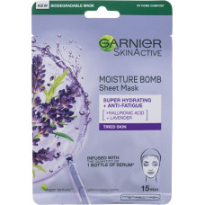 Mitrinoša un barojoša auduma sejas maska Garnier SkinActive Moisture Bomb sievietēm, 1 gab.