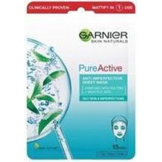Loksnes maska ādai ar nepilnībām Garnier Pure Active, 1 gab.