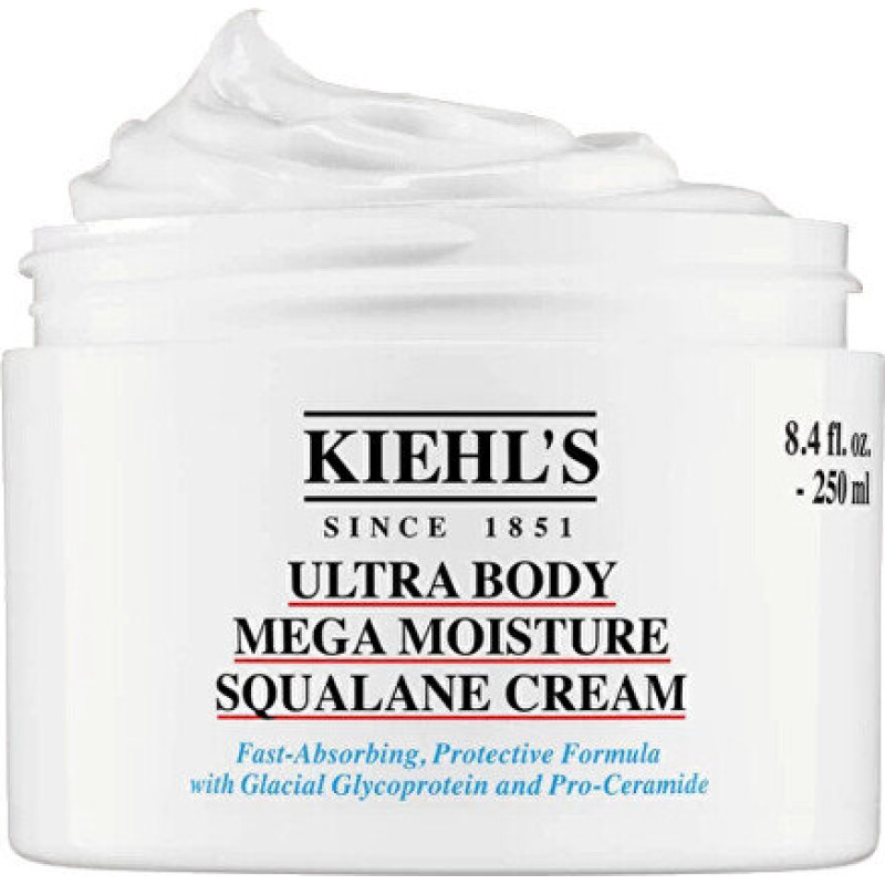 Ķermeņa krēms Kiehl's Ultra Body Mega Moisture Squalane Cream mitrinošs, vieglas tekstūras, ilgnoturīgs