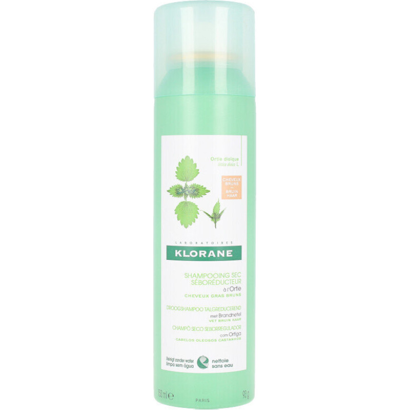 Sausais šampūns ar nātri, brūniem matiem Klorane 150 ml