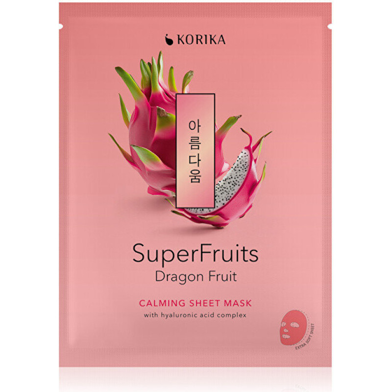 Sejas maska KORIKA Superfruits Pūķa auglis nomierinoša auduma maska 25 g