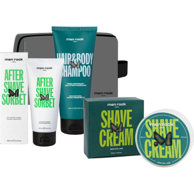 Vīriešu ceļojumu ādas kopšanas komplekts Men Rock Routine Goals Daily Grooming Kit, 4 gab.