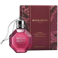 Dušas želeja Molton Brown Fiery Pink Pepper Festive Bauble 75 ml – ass aromāts, ierobežota izlaiduma svētku dizains