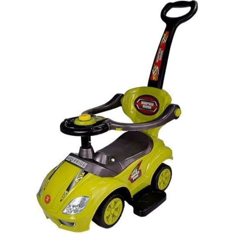 Stumjamā mašīna Mega Car 3in1, dzeltena