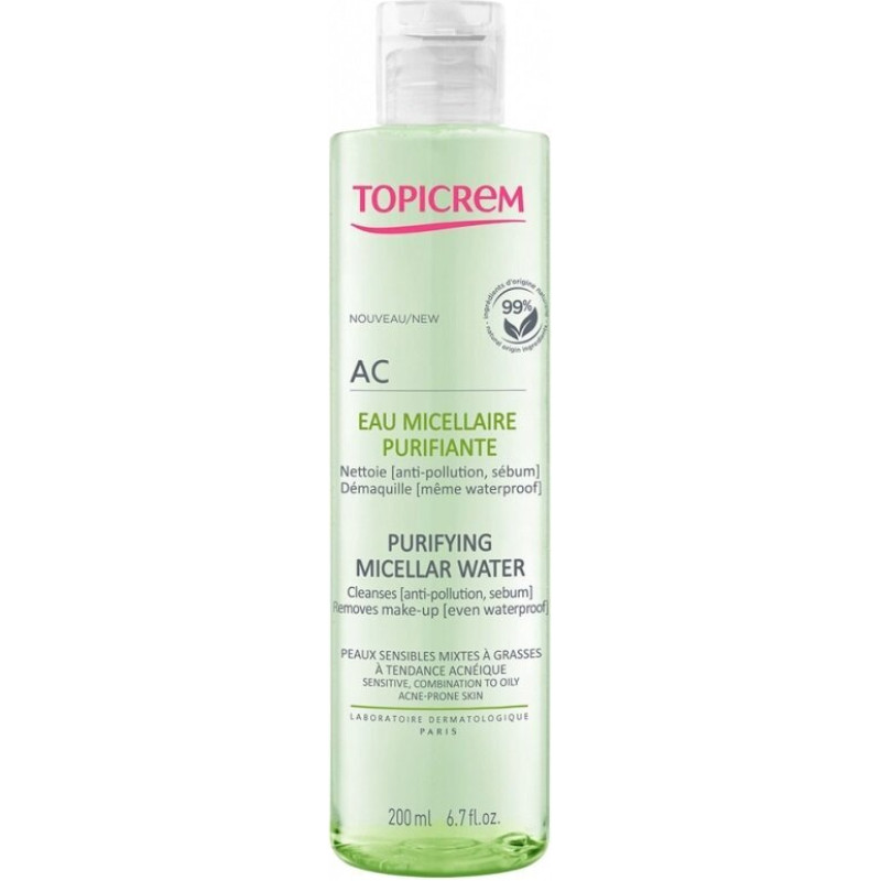 Micelārais ūdens Topicrem AC Purifying Micellar Water, 200 ml