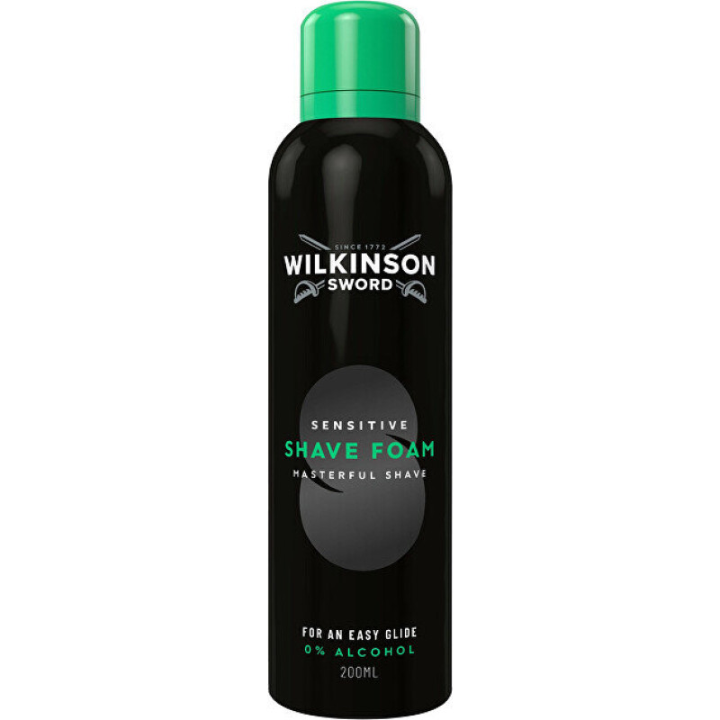 WILKINSON Skūšanās putas Jutīgai ādai Vīriešiem 0% Alkohols 200ml