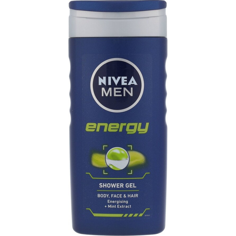 Dušas želeja un šampūns vīriešiem Nivea Men Energy, 250 ml