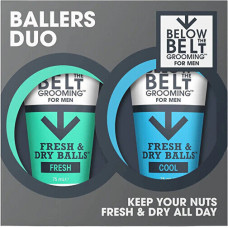Intīmās higiēnas mazgāšanas līdzekļi Below the Belt Fresh Ballers Duo vīriešiem, 2x75 ml