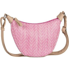 Plecu soma - TOM TAILOR - Liriel Summer Cross Bag M - Rozā un balta - Poliesters - 28x14x10 cm
