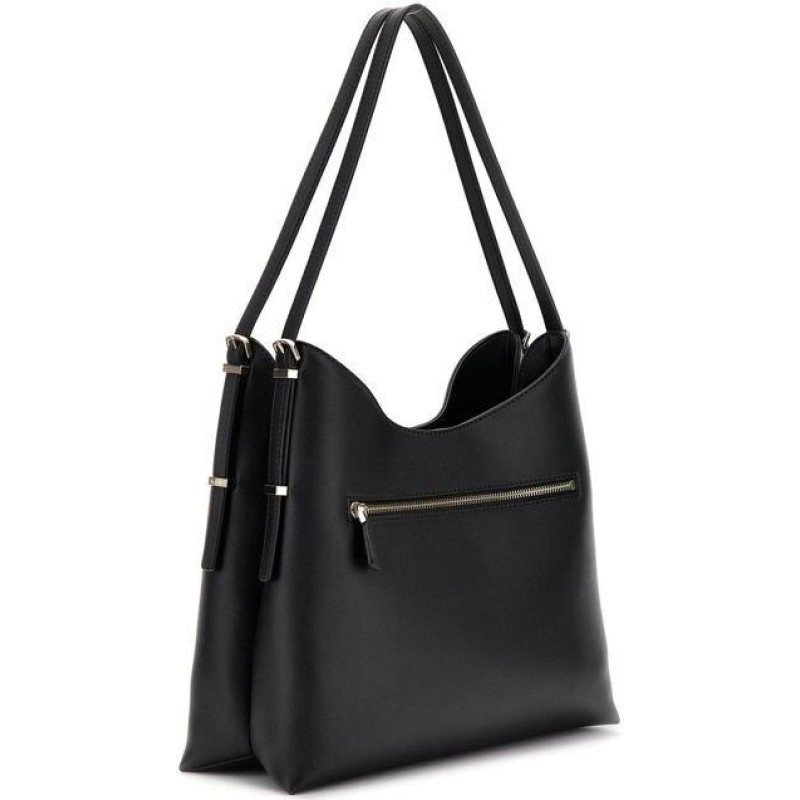 GUESS Sieviešu melna pleca soma - Lefia Liela Hobo soma L 311584