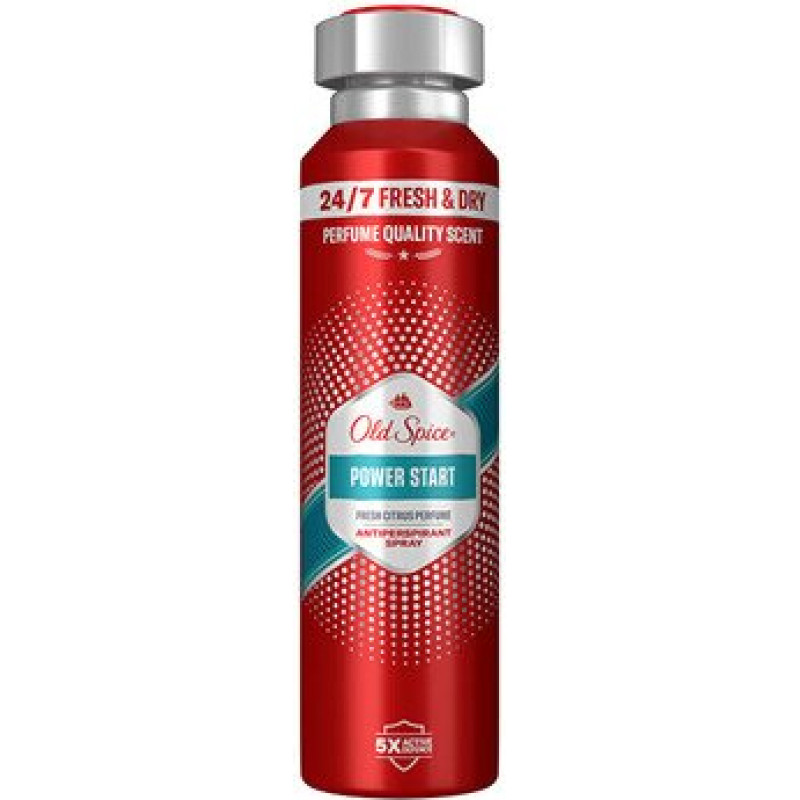 Antiperspiranta sprejs Old Spice Power Start Fresh ar svaigu citrusaugļu aromātu, 150 ml