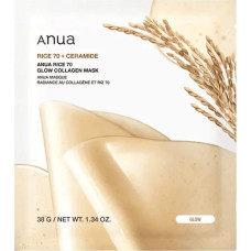 Anua Rice 70+Ceramide Glow kolagēna maska ​​38 g