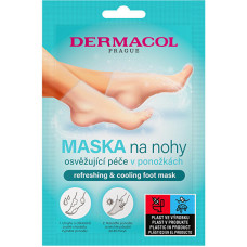 Atsvaidzinoša pēdu maska Dermacol Atsvaidzinoša & atvēsinoša pēdu maska, 1 pāris