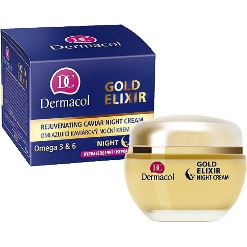Atjaunojošs nakts krems ar ikru ekstraktu Dermacol Gold Elixir Caviar 50 ml