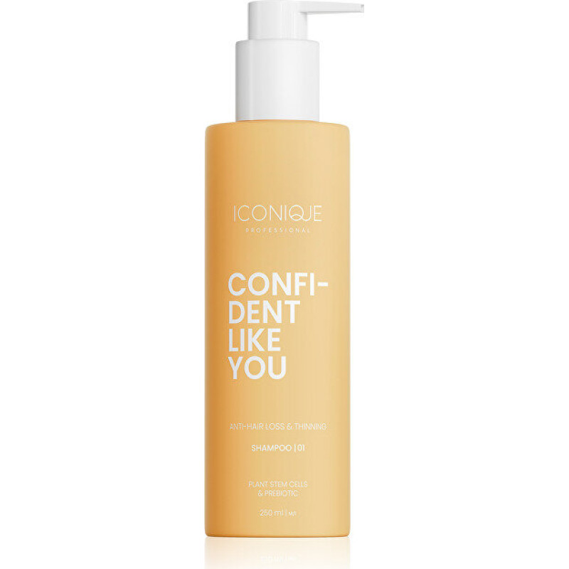 Šampūns ICONIQUE Professional Confident Like You pret matu izkrišanu un retināšanos 250 ml