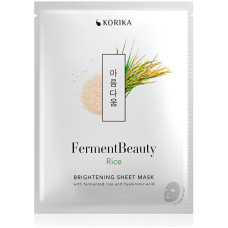Sejas maska Korika FermentBeauty rīsu izgaismojoša lokšņu maska ar hialuronskābi