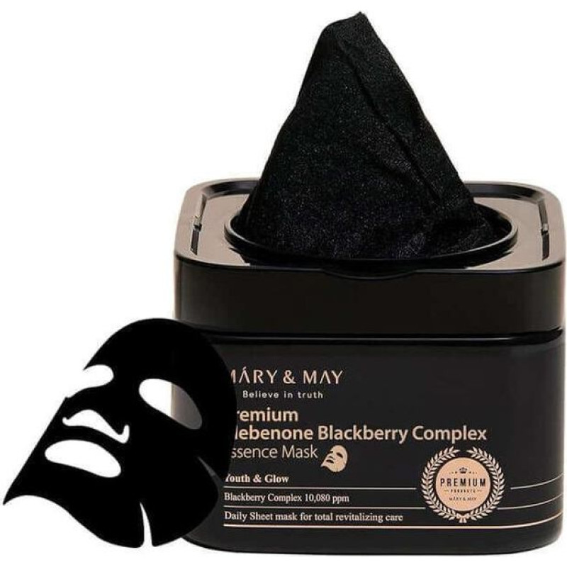 MARY&MAY Premium Idebenone Essence Mask - Loksnes maskas, 30 gab.