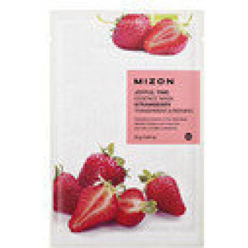 Loksnes sejas maska ar zemenēm Mizon Joyful Time Essence Mask Strawberry 1gab.