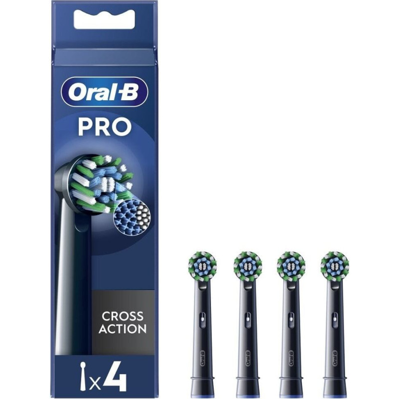 Zobu birstes galviņas - ORAL-B - Pro Cross Action - 4 gabali - Melna krāsa - Pieaugušajiem