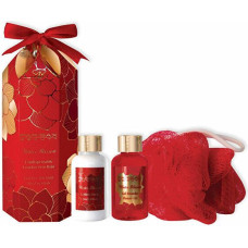 Ziemas ziedu magnolija ķermeņa kopšanas dāvanu komplekts (krekeru trijnieks vannai)