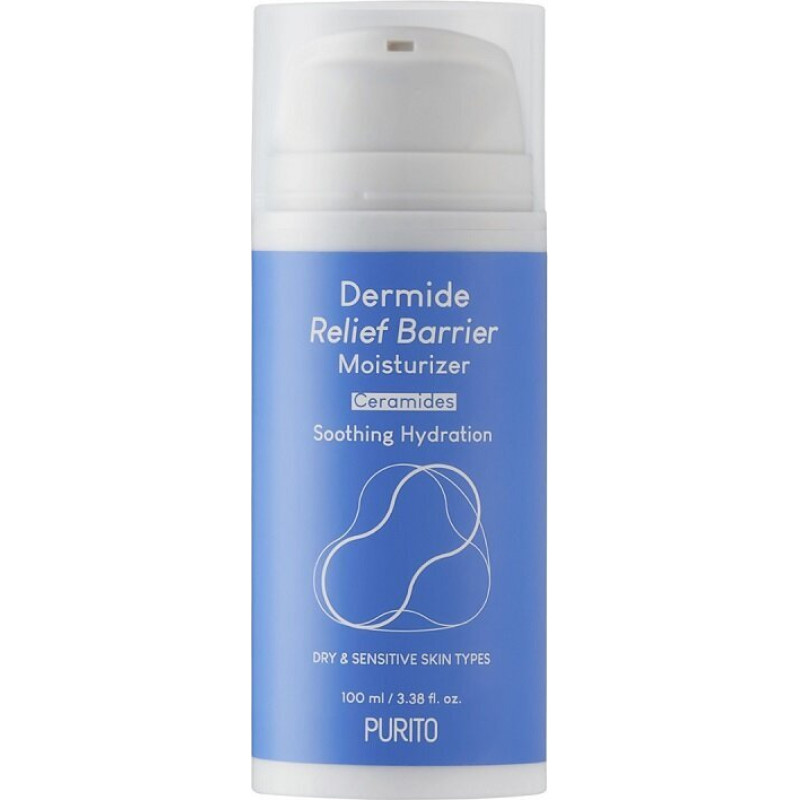 Mitrinošs un atjaunojošs sejas un ķermeņa krēms sausai un jutīgai ādai Purito Dermide Relief Barrier, 100ml