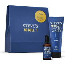 Barzdas kopšanas komplekts Steve's No Bull***t Bearded Routine Box vīriešiem: bārdas augšanu paātrinošs gels, 30 ml + attīrošs sejas gels, 100 ml