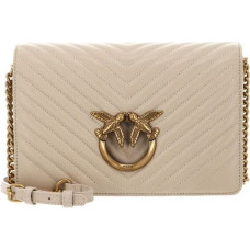 Pleca soma - PINKO - Love Click Classic - Aitu āda - Beigā - Izmēri 25x16x7.5cm