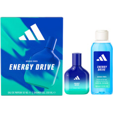 Dāvanu komplekts Adidas Vibes Energy Drive Fresh Fougère aromāts EDP 50 ml + dušas želeja 100 ml