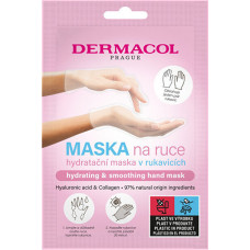 Mitrinošā roku maska Dermacol Hyaluronic acid & Collagen, 1 pāris