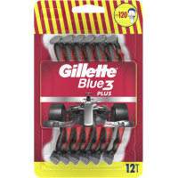 Vienreizējie skuvekļi „Gillette Blue3 Plus Nitro“ ar 3 asmeņiem, komforts, 12 gab. iepakojums