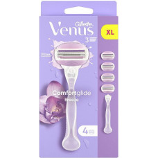 Venus Comfortglide Breeze skuveklis ar 4 maināmajām galviņām – gluda, īpaši komfortabla skūšanās