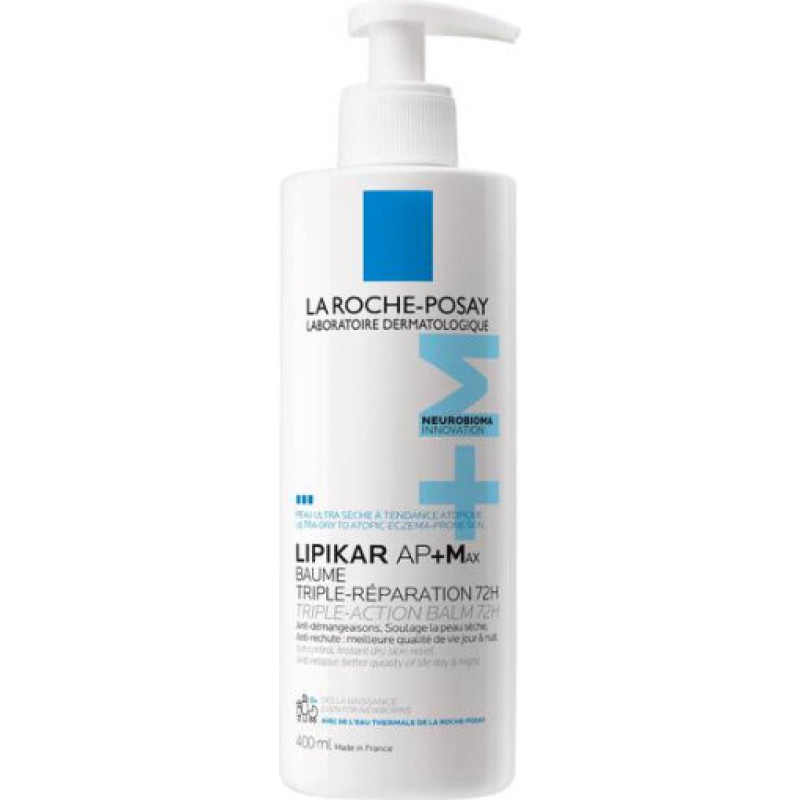 La Roche-Posay Lipikar AP+Max trīškāršas iedarbības ķermeņa balzams, 400ml