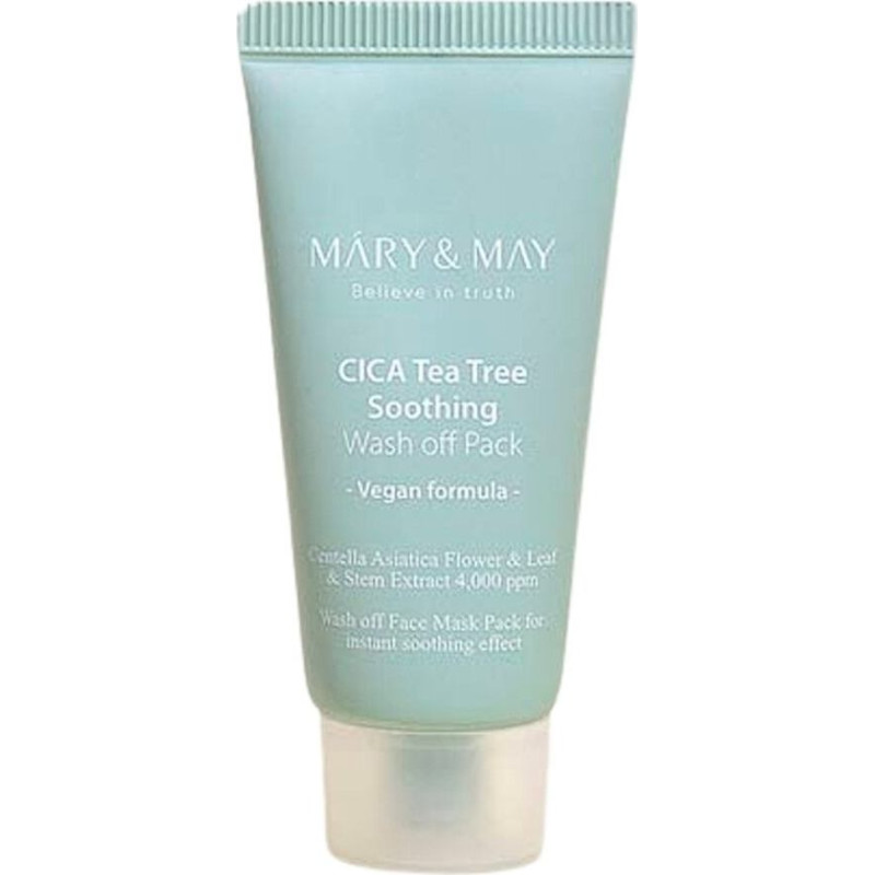 Mary&May CICA TeaTree nomierinošs mazgāšanas iepakojums 30g - nomierinoša krēma maska