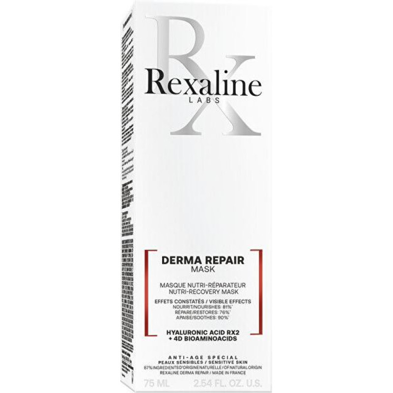 Nakts sejas maska Rexaline Derma Night Mask-in-Cream jutīgai ādai, mitrinoša