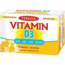 Vitamīns D3 1000 IU, Terezia, 90 kapsulas