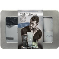 Dāvanu komplekts Vivaco Gentleman Silver Edition dušas želeja 2 vienā + smaržas + sejas krēms vīriešiem