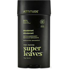 Uzklājams dezodorants Attitude Super Leaves Matcha & Bergamot vīriešiem, 75 g