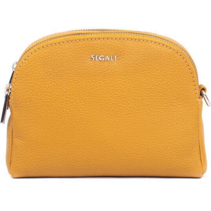 Sieviešu ādas crossbody rokassomiņa 12 Mostaza