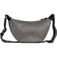 TOM TAILOR Sieviešu melnbalta plecu soma - Liriel Summer Cross Bag M jauktā melnā krāsā 295856