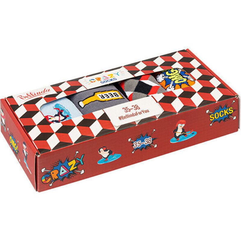 Crazy Socks Box BE481044-004 FW21 zeķu dāvanu komplekts