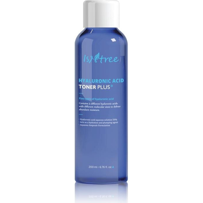 Sejas toniks - ISNTREE - Hialuronskābes toniks Plus - 200ml - Bez alkohola - Kombinēta āda