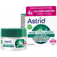 Dienas krēms Astrid Multi Collagen SPF 10 pret grumbām, atjauno elastību