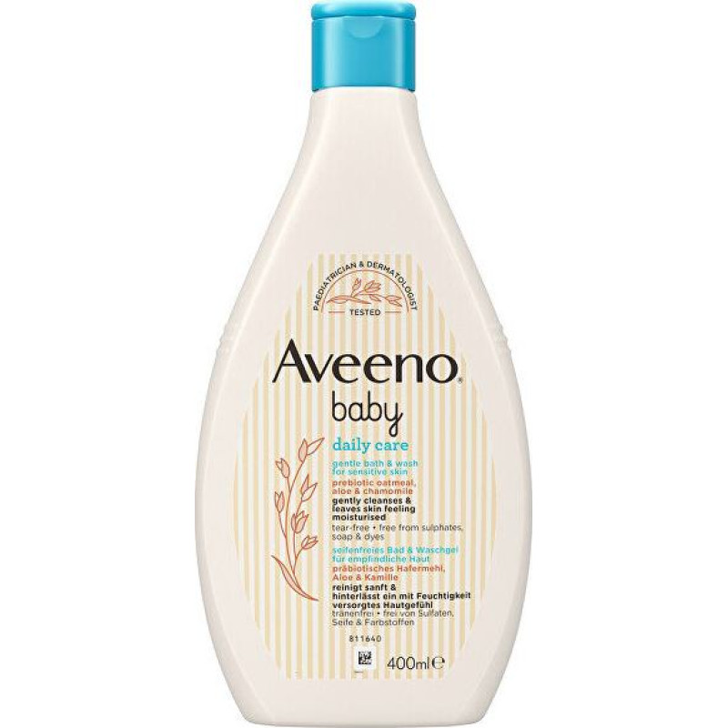 Bērnu mazgāšanas līdzeklis jūtīgai ādai Aveeno Baby Daily Care Gentle Bath & Wash, 400 ml