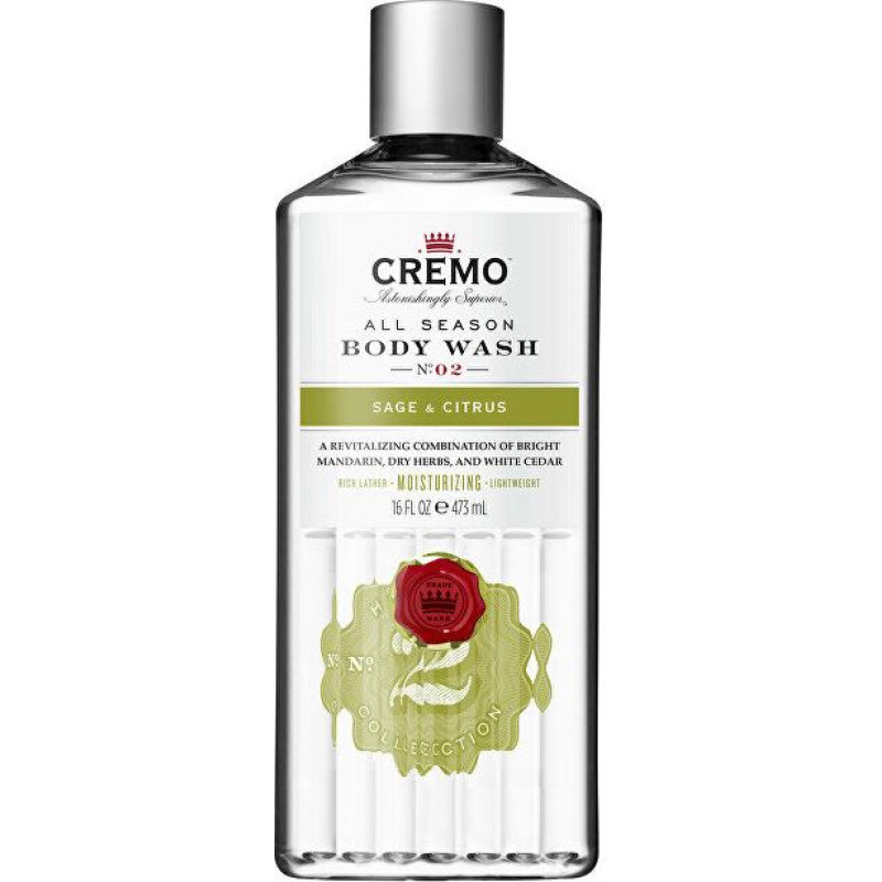 Dušas želeja Cremo Sage & Citrus 473 ml mitrinoša, bagātīgi putojoša